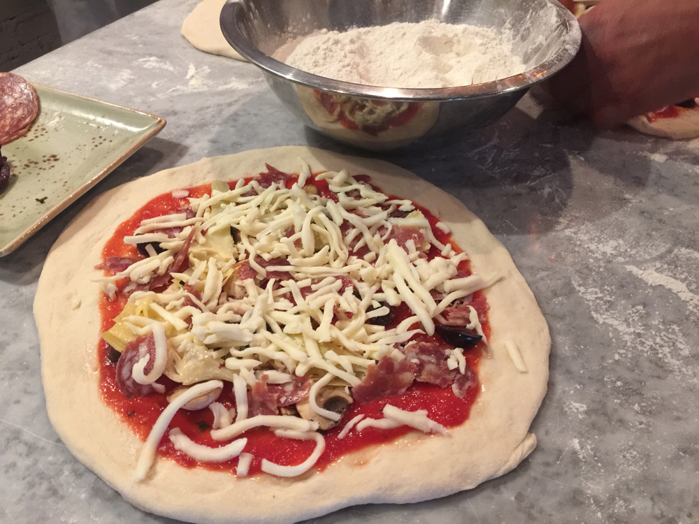 Cibo Wine Pizza prep