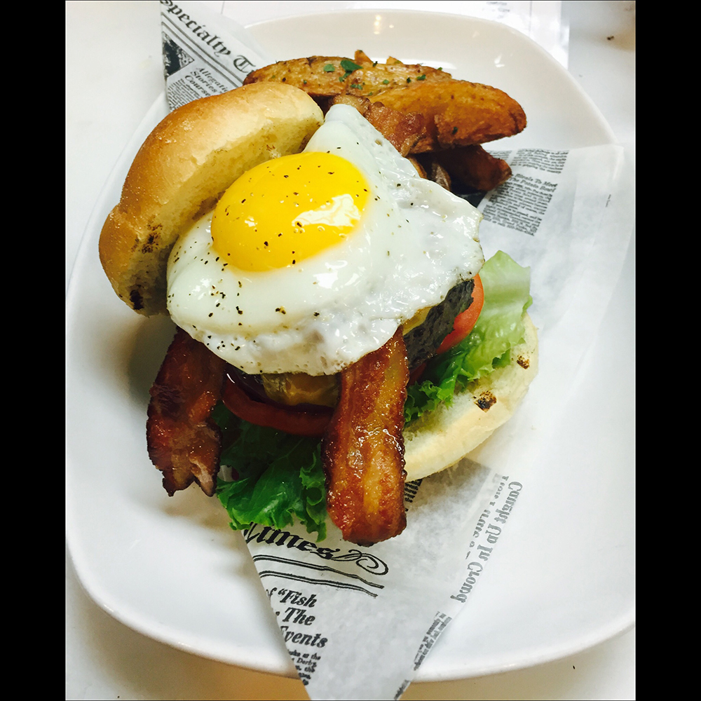 Indigo Breakfast Burger from the Riverside Hotel in Ft. Lauderdale