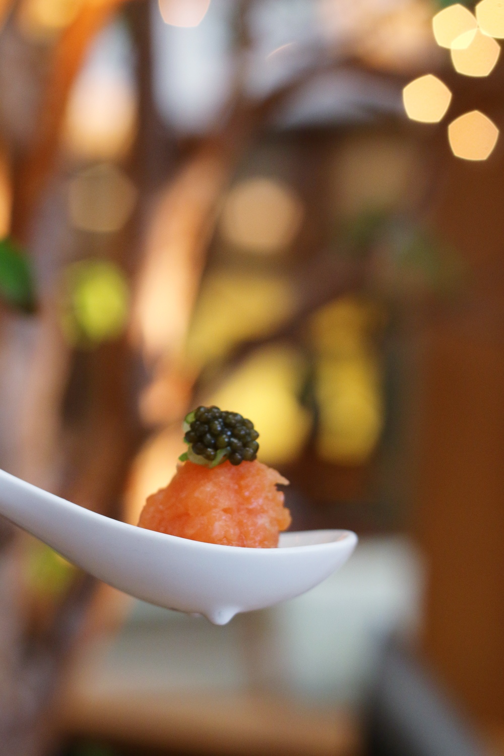 Nobu Miami at Eden Roc Hotel prix-fixe menu Salmon Tartare with Caviar