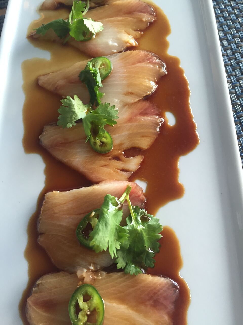 Yellowtail Tiradito from Sushi Maki in Coral Gables. Click to read more or Pin and save for later.