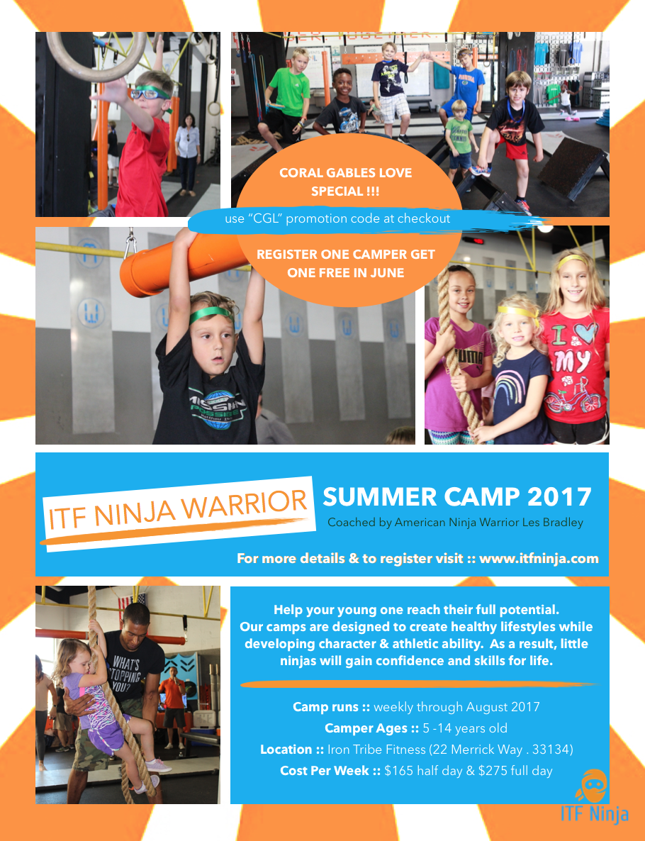 Iron Tribe Fitness Ninja Warrior Summer Camp for Kids