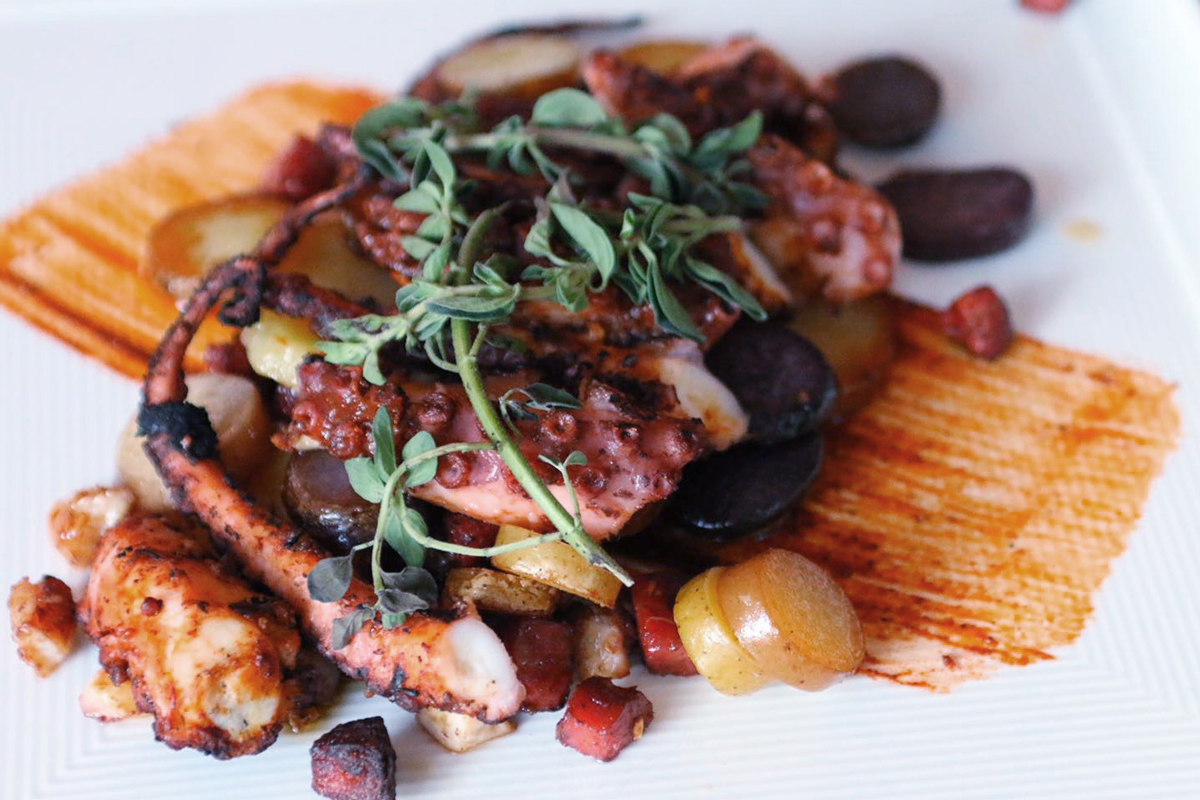 House Kitchen & Bar in Coral Gables serves the best spicy, grilled octopus.