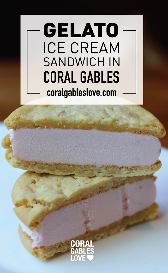 Doc Bs a restaurant in Coral Gables has amazing gelato sandwiches. Located near Miami, Florida.