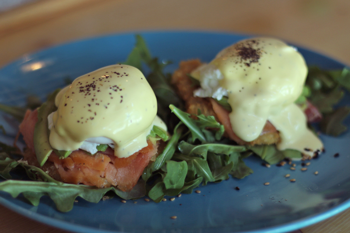 For the BEST Avocado Eggs Benedict in Miami visit SushiKONG. They are served on a crispy rice patty. So Yummy!