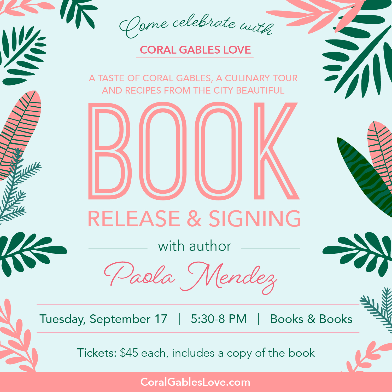 Paola Mendez Book Signing A Taste of Coral Gables