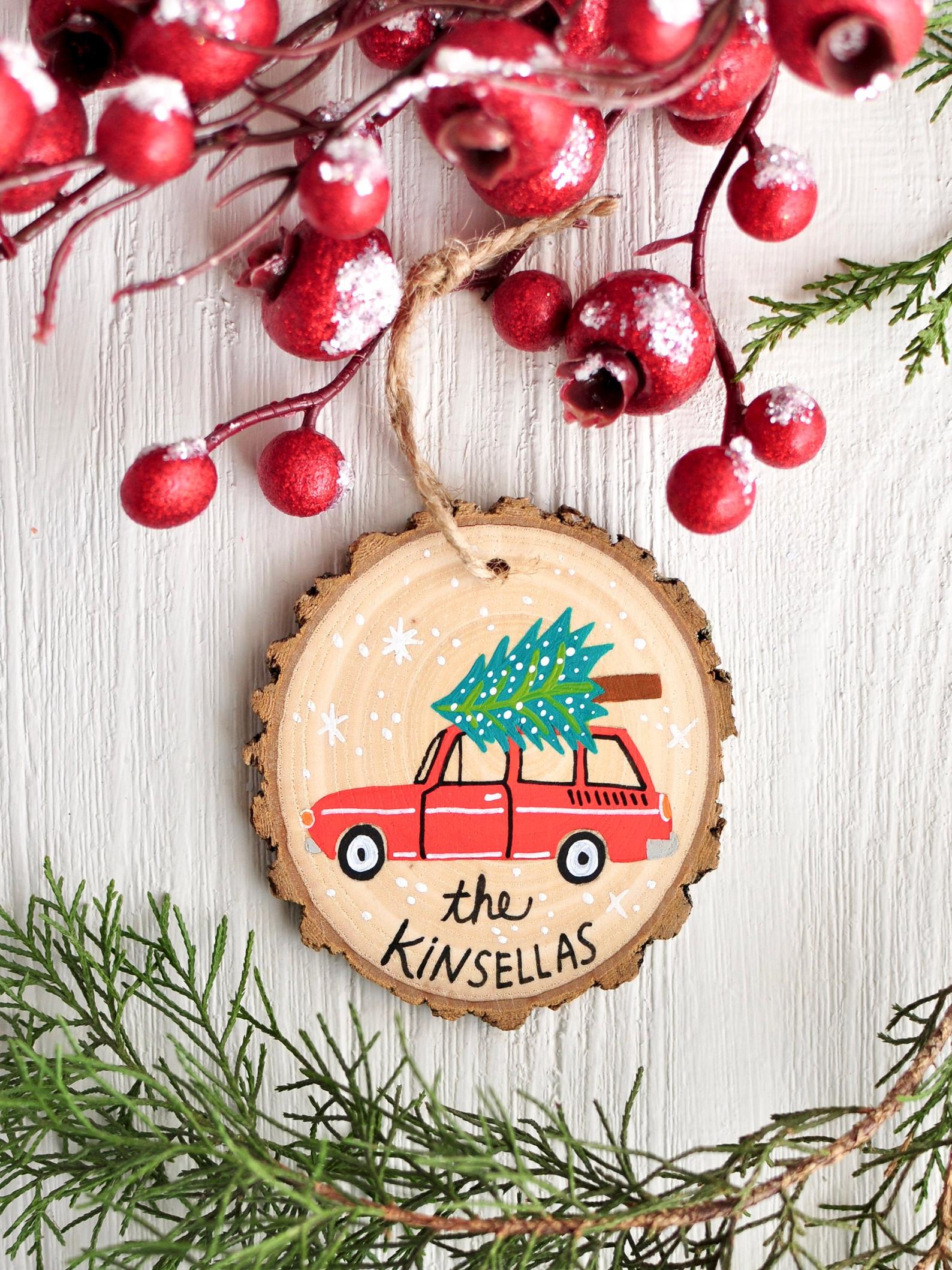 Best Gift For Her Personalized Hand Painted Family Ornament