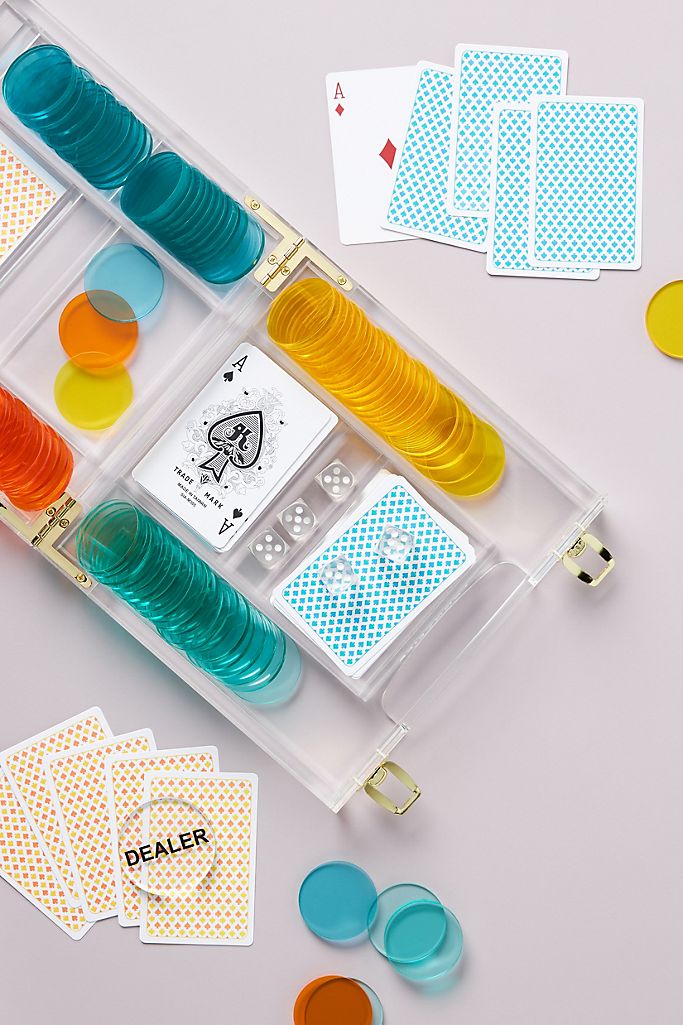 best gifts for her colorful poker lucite gift set