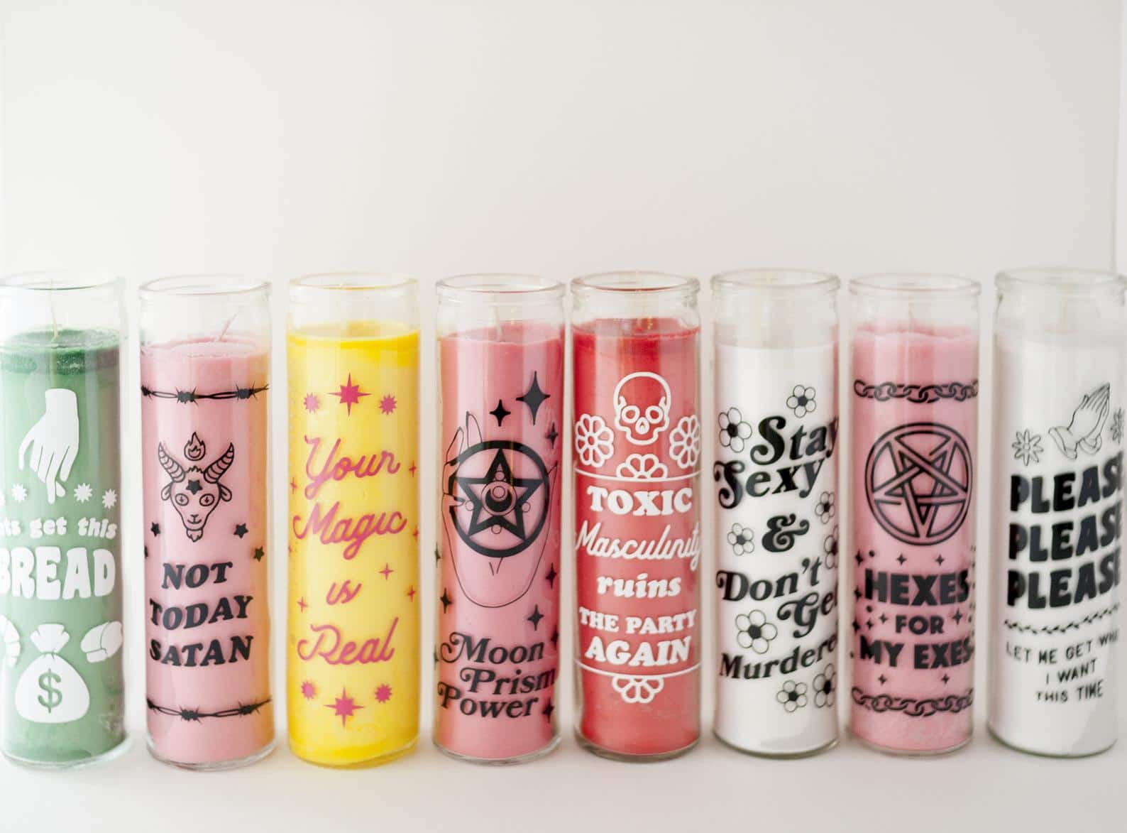 classic prayer candle with a fun twist. by danny brito