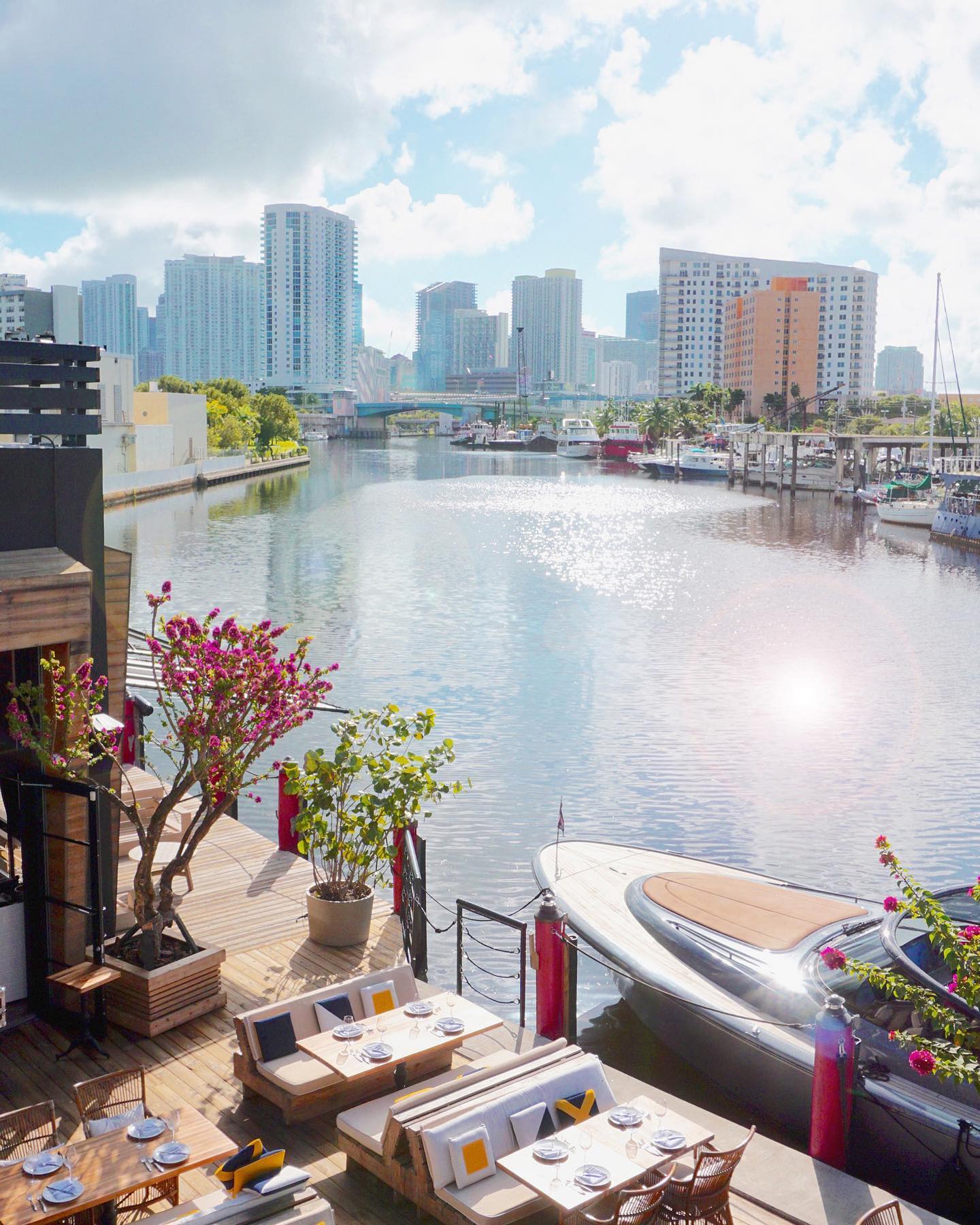 Best Miami Brunch Spot by the water. Seaspice on the Miami River