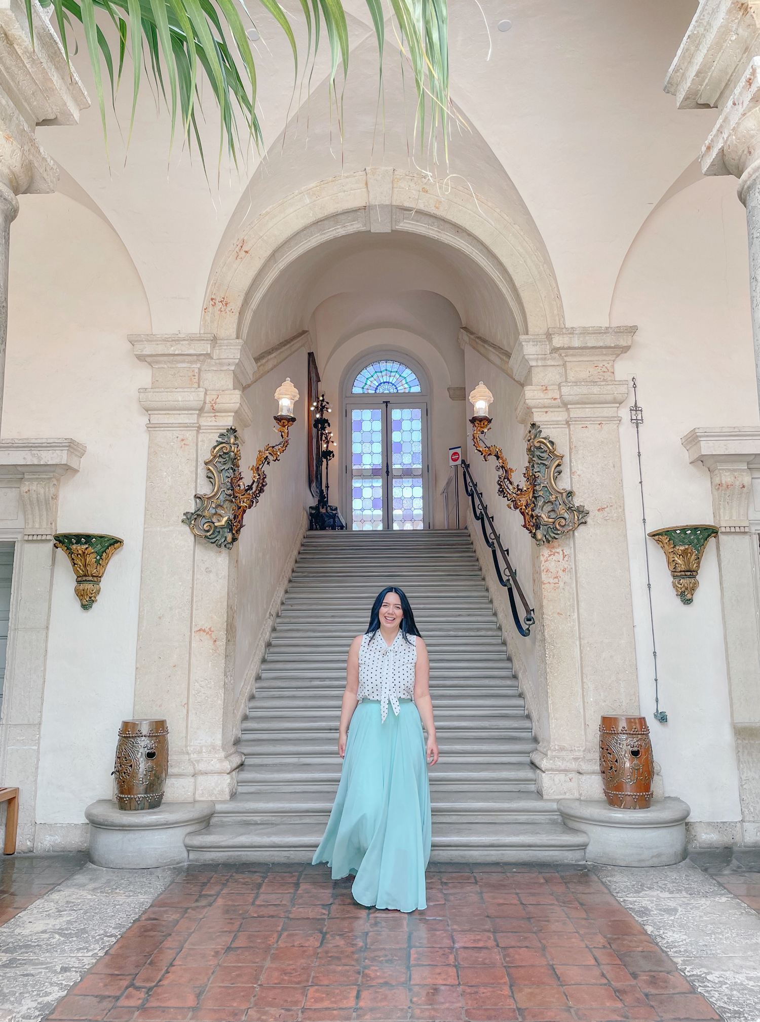 Best Things To Do in Miami: Vizacaya Museum & Gardens inside staircase