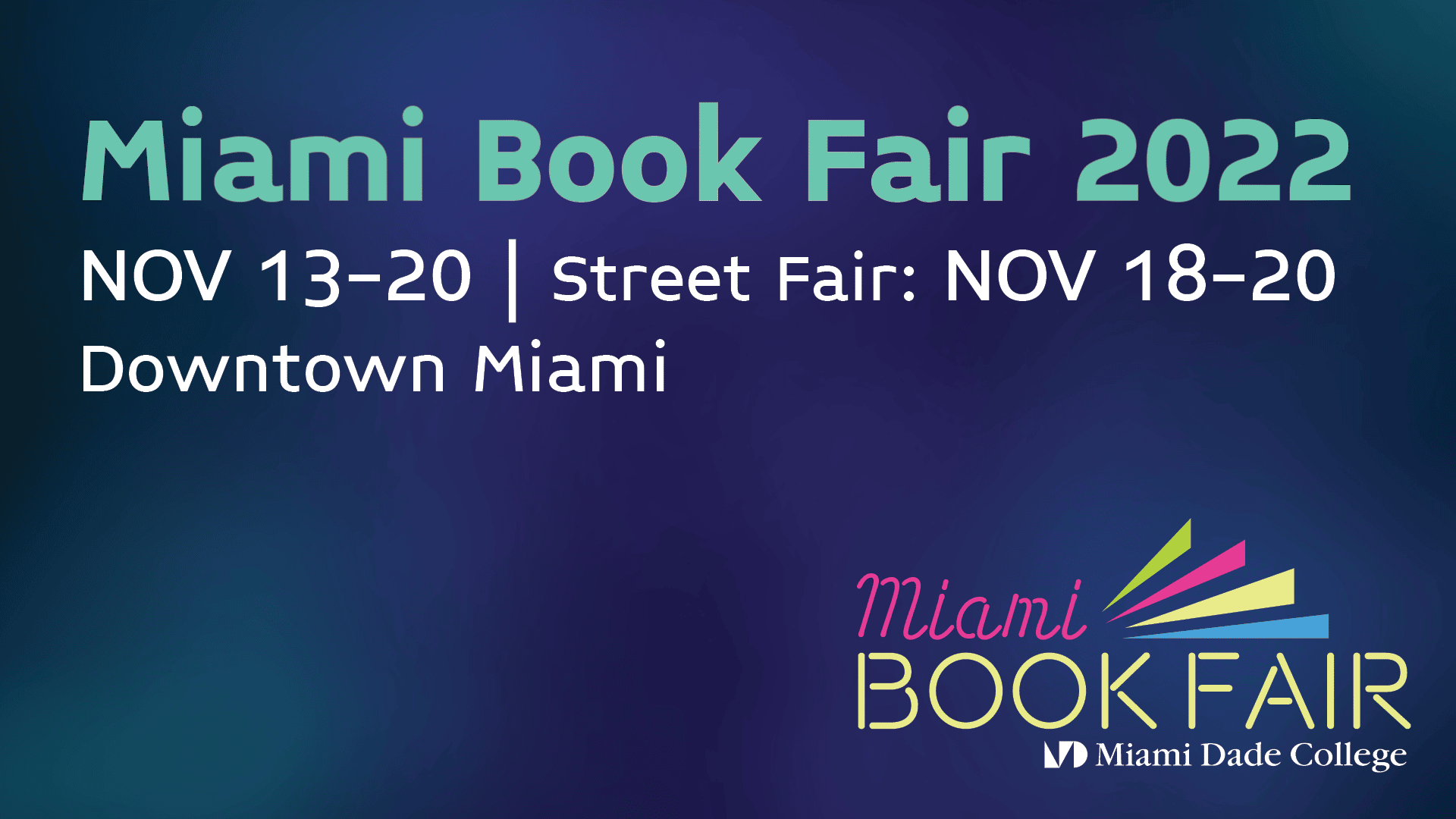 Miami Books Fair November 13-20, 2022