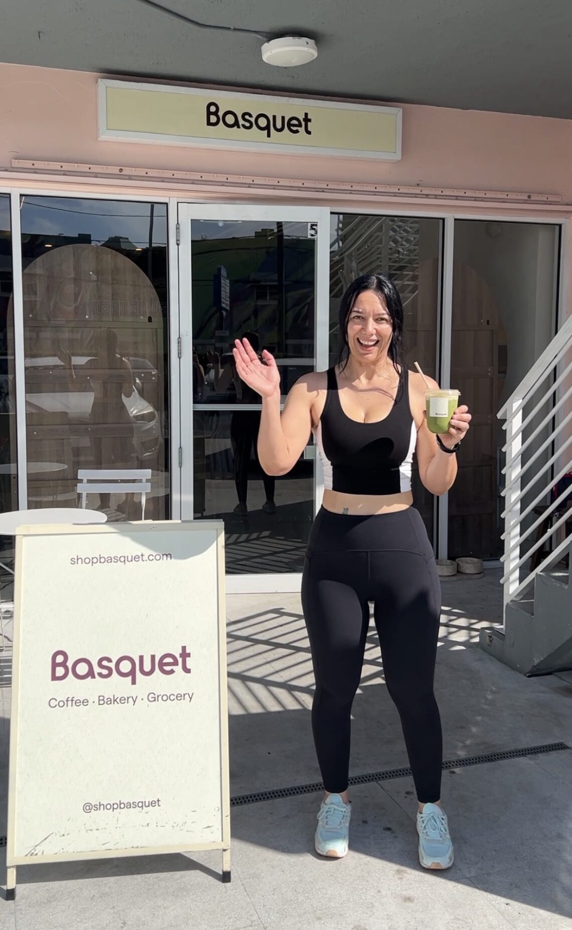 Best Matcha Latte in Miami at Basquet Coffee Shop in Coconut Grove