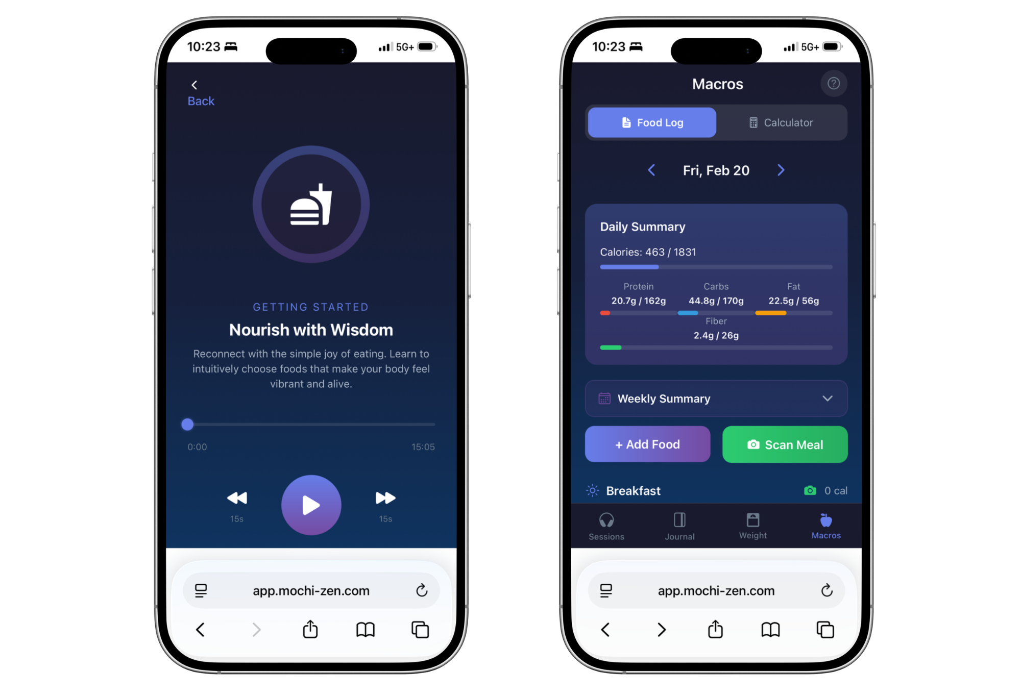 Mochi Zen emotional eating app